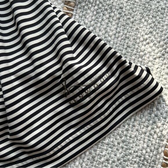 FootJoy Black White Striped Short Sleeve Polo Shirt Men’s Size Medium - Picture 7 of 7